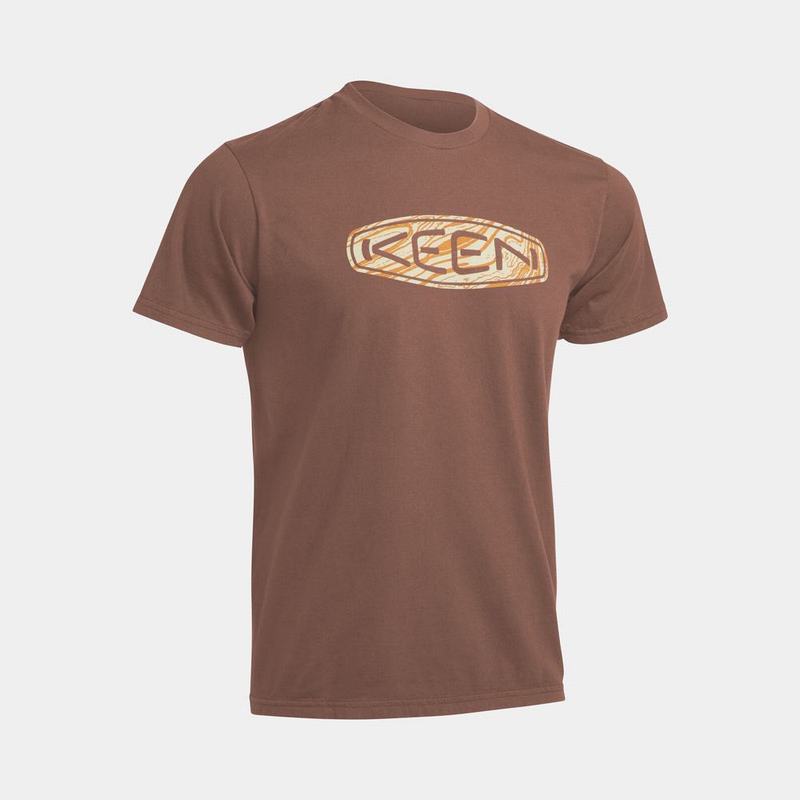 Keen アパレル | キーンジオードのロゴ Tシャツ メンズ ブラウン | 849015-RPA